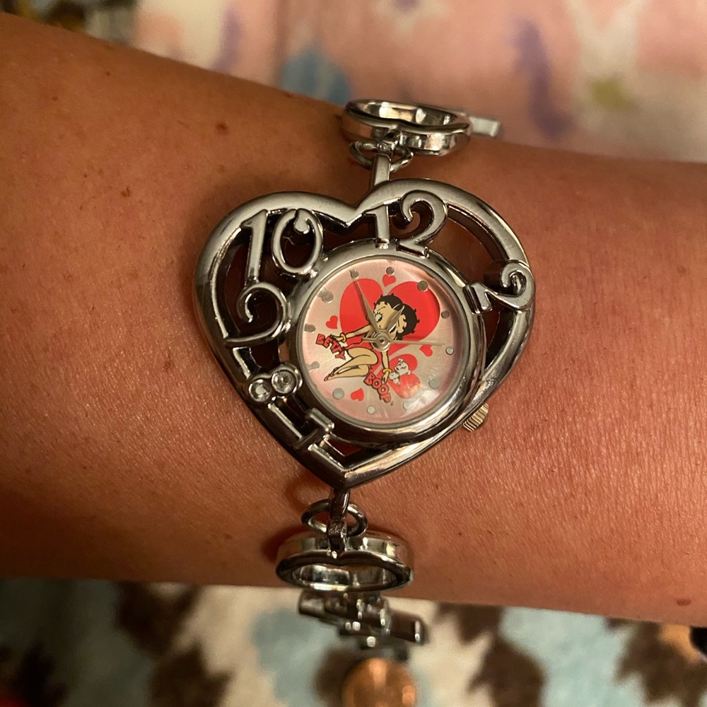 Betty Boop stainless steel bracelet watch
